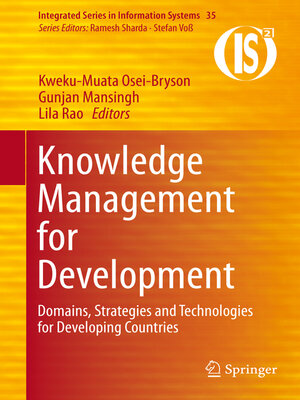 cover image of Knowledge Management for Development